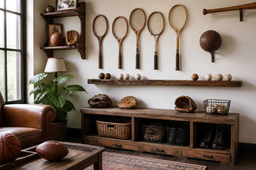 Decorating With Old Sports Equipment: 7 Ideas