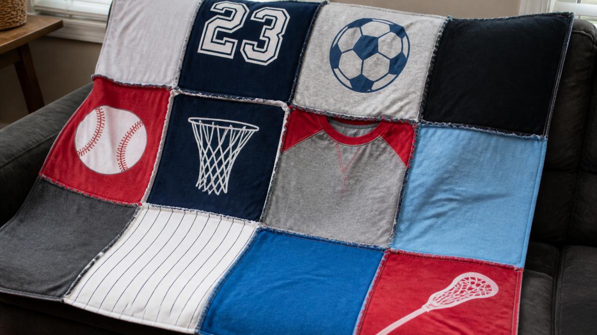 How to Make a Memory Blanket from Sports T-Shirts