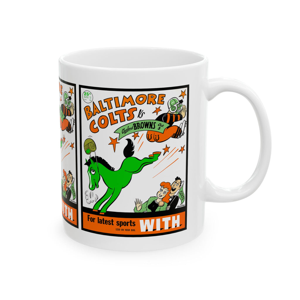 1948 Football Baltimore Colts - Cleveland Browns Vintage Ceramic Mug (11oz, 15oz)