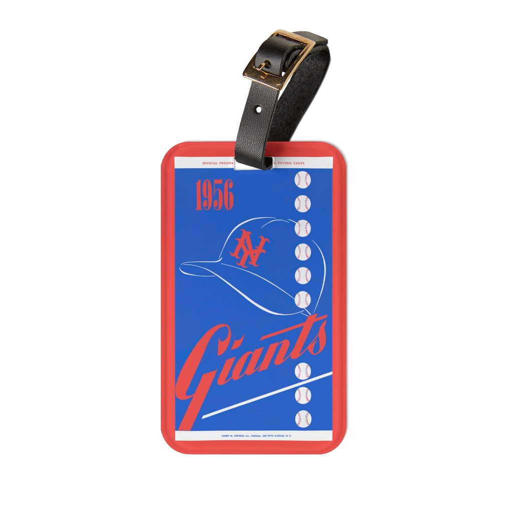 Vintage 1956 New York Giants Baseball Luggage Tag