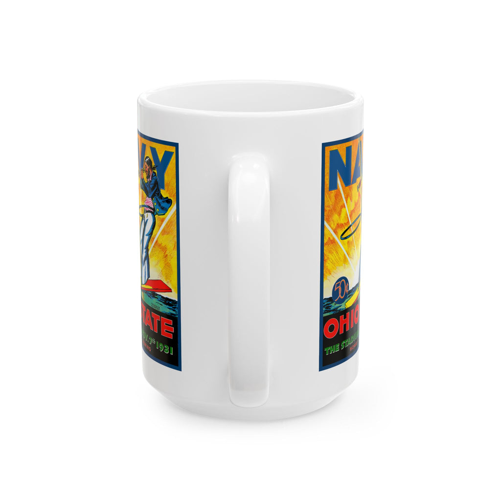 1931 Navy vs Ohio State Vintage Football Program Ceramic Mug (11oz & 15oz)