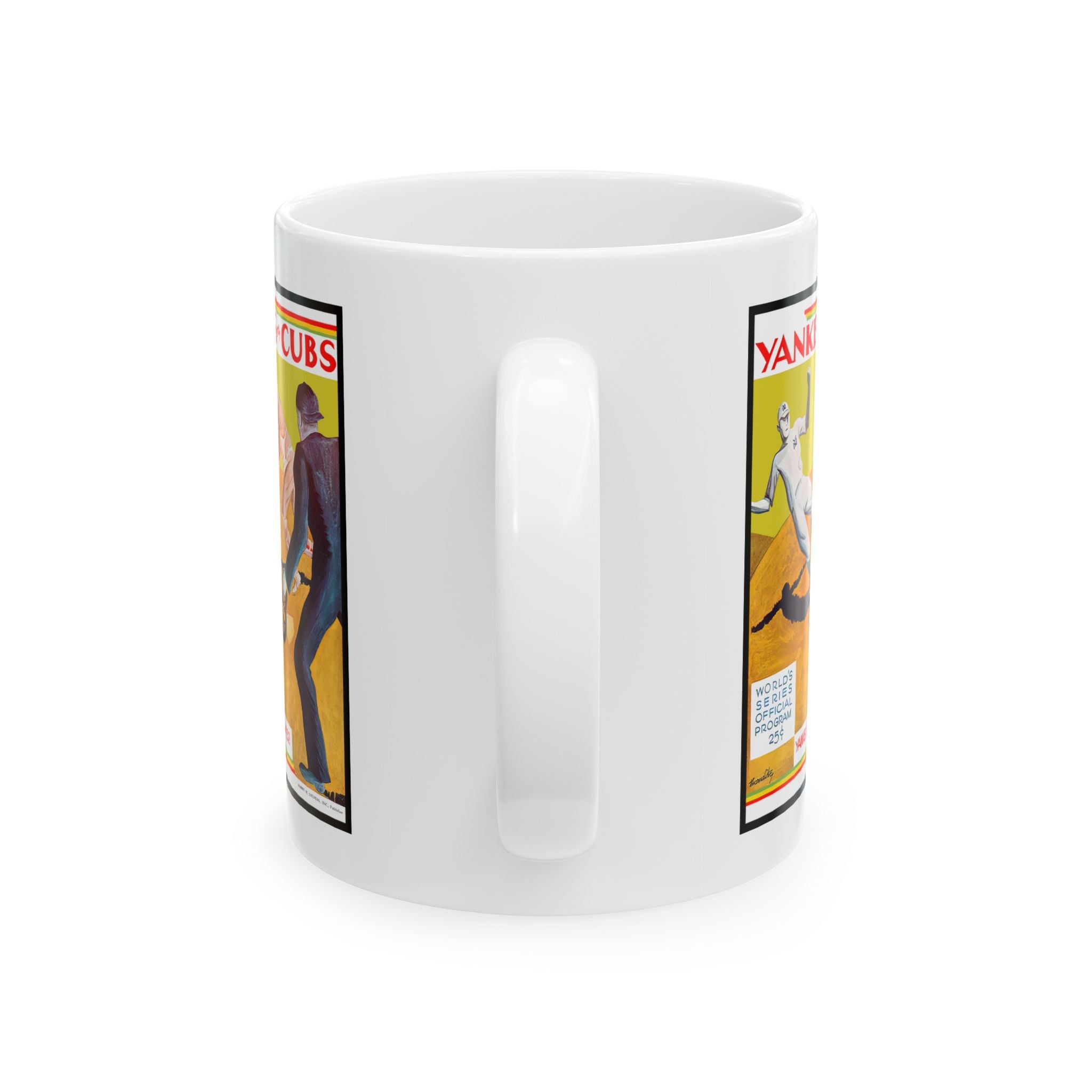 Vintage Baseball World Series Ceramic Mug, Sports Fan Gift, 11oz Cup, 1932 Yankees Cubs Memorabilia, Coffee Tea Mug