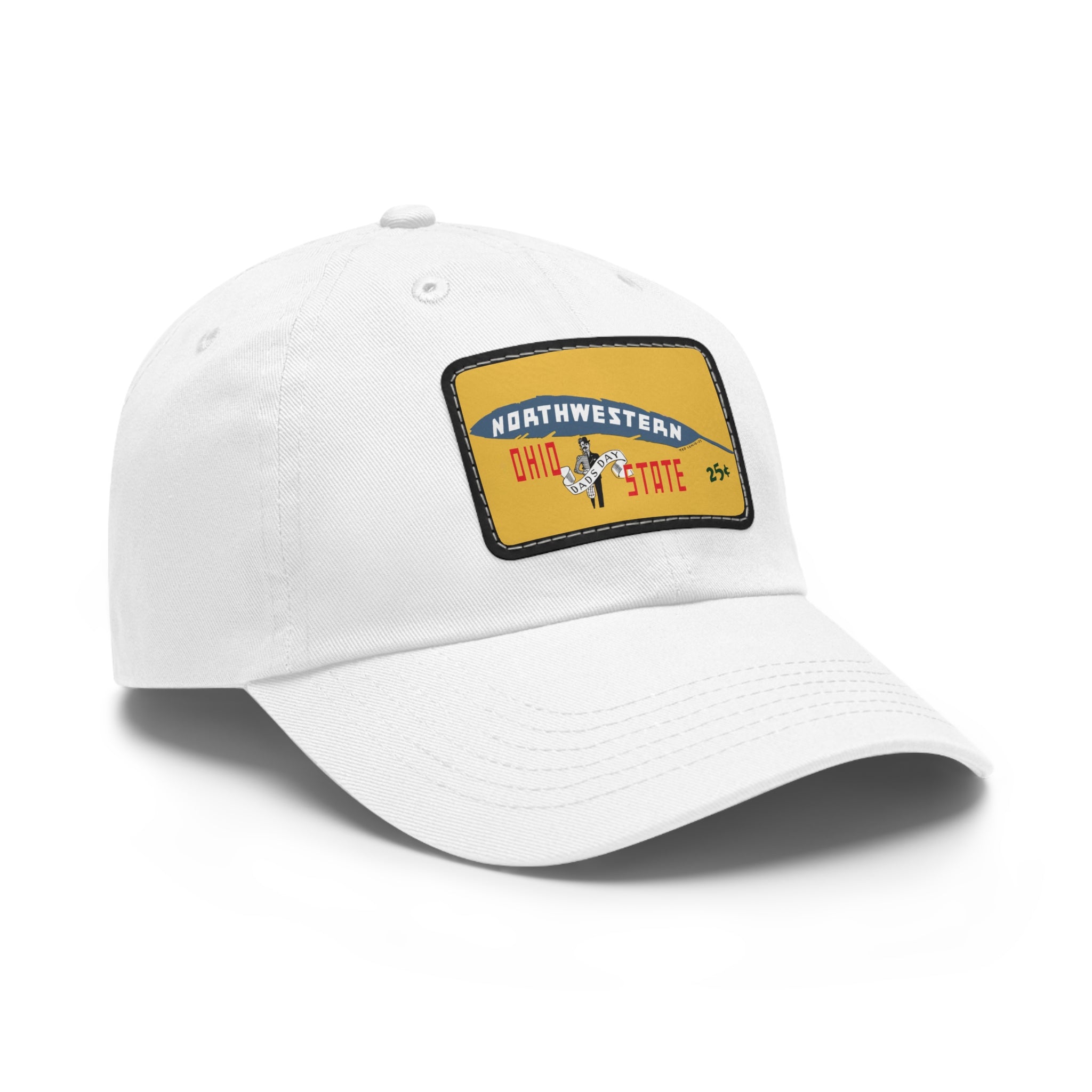 1937 Vintage Northeastern - Ohio State Football - Dad Hat with Leather Patch (Rectangle)