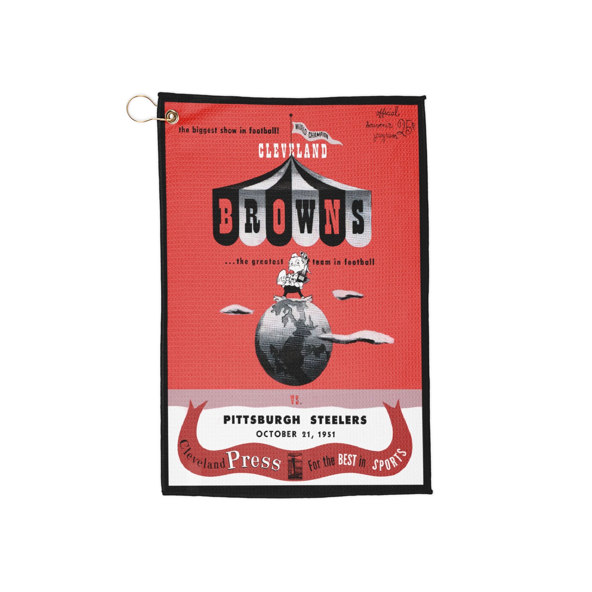 1951 Browns vs Steelers Football Towel | Vintage Game Sports Towel