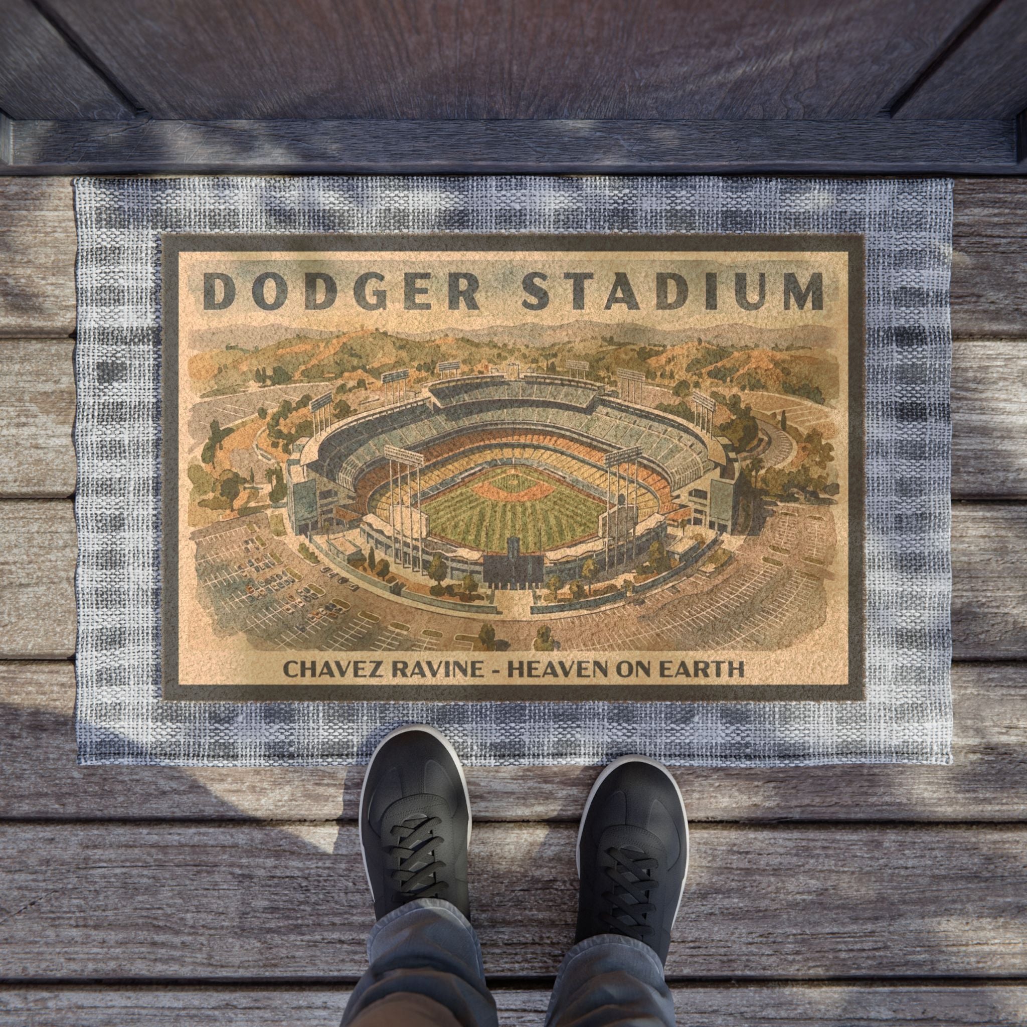 Chavez Ravine Dodger Stadium Doormat