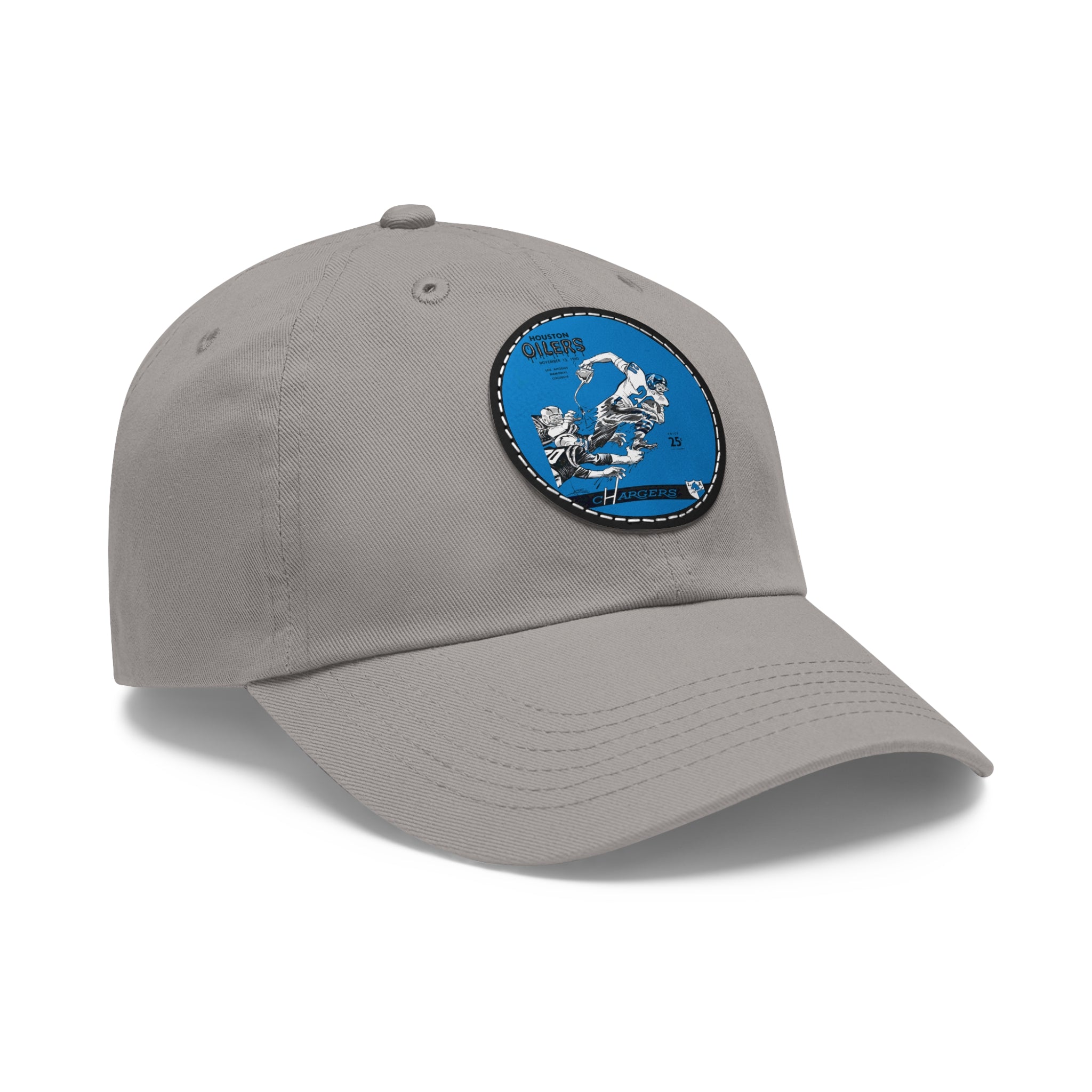 Dad Hat, Vintage Football Team, Leather Patch Cap, Retro Sports Merch, Football Fan Gift, 60s Los Angeles Chargers, Houston Oilers
