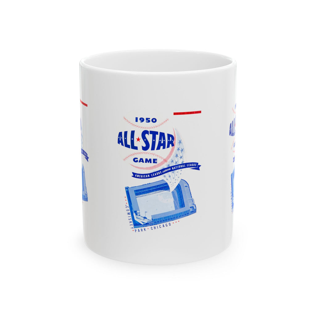 1950 Vintage All -Star Game Baseball Program Cover - Comiskey Park, Chicago  - Ceramic Mug, 11oz