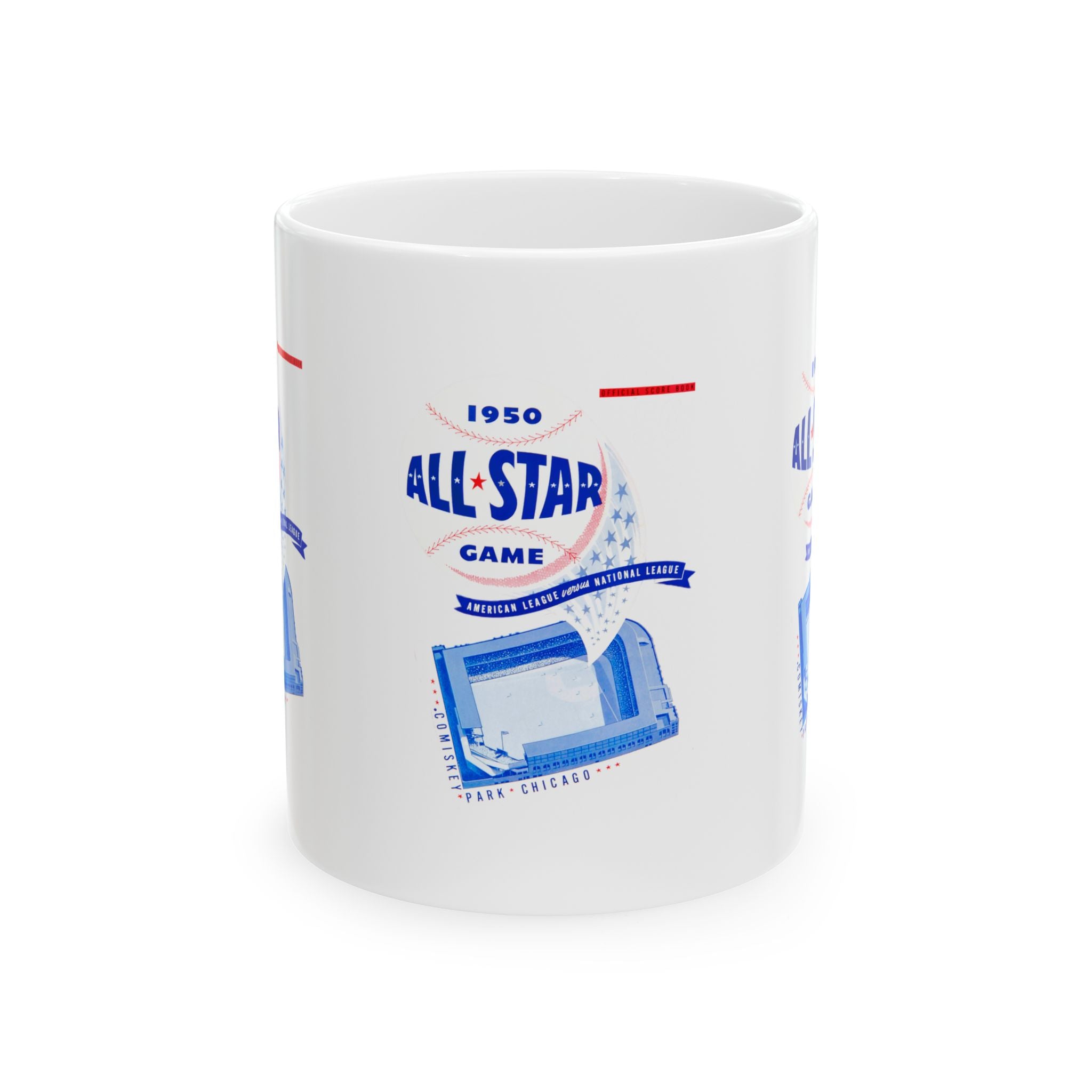 1950 Vintage All -Star Game Baseball Program Cover - Comiskey Park, Chicago  - Ceramic Mug, 11oz