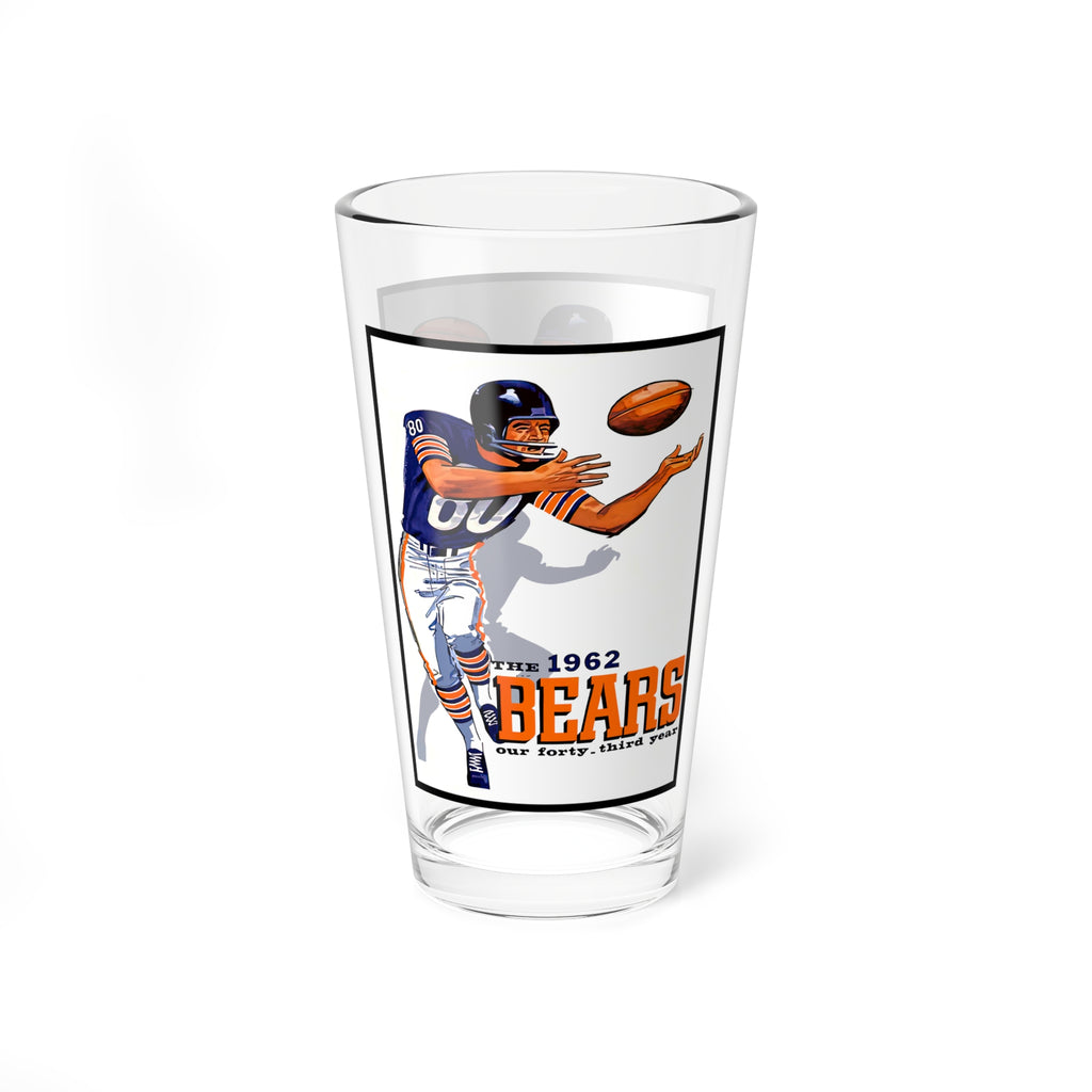 1962 Bears Vintage Football Yearbook 16oz Mixing Glass