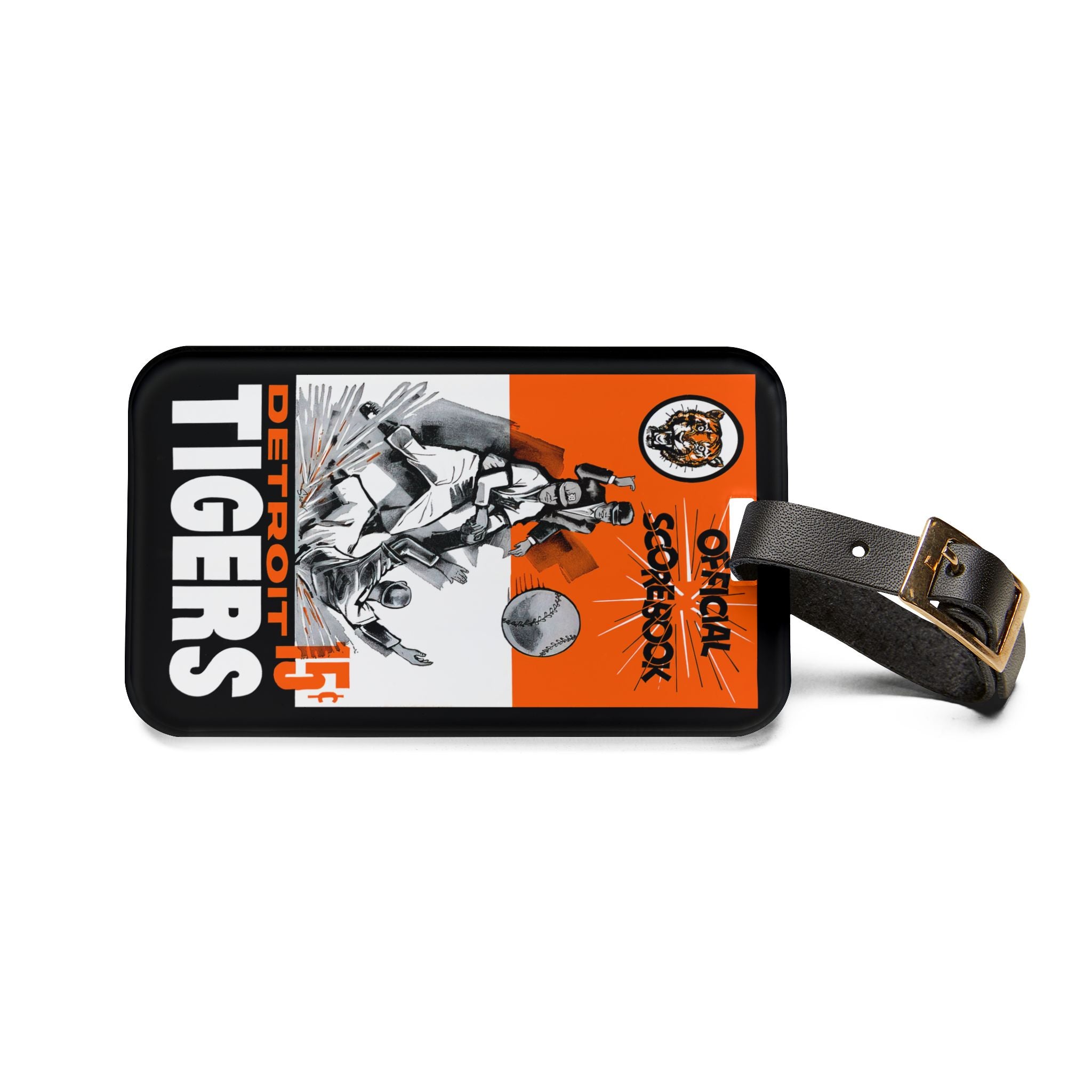 1962 Baseball Detroit Luggage Tag | Vintage Detroit Baseball Travel ID
