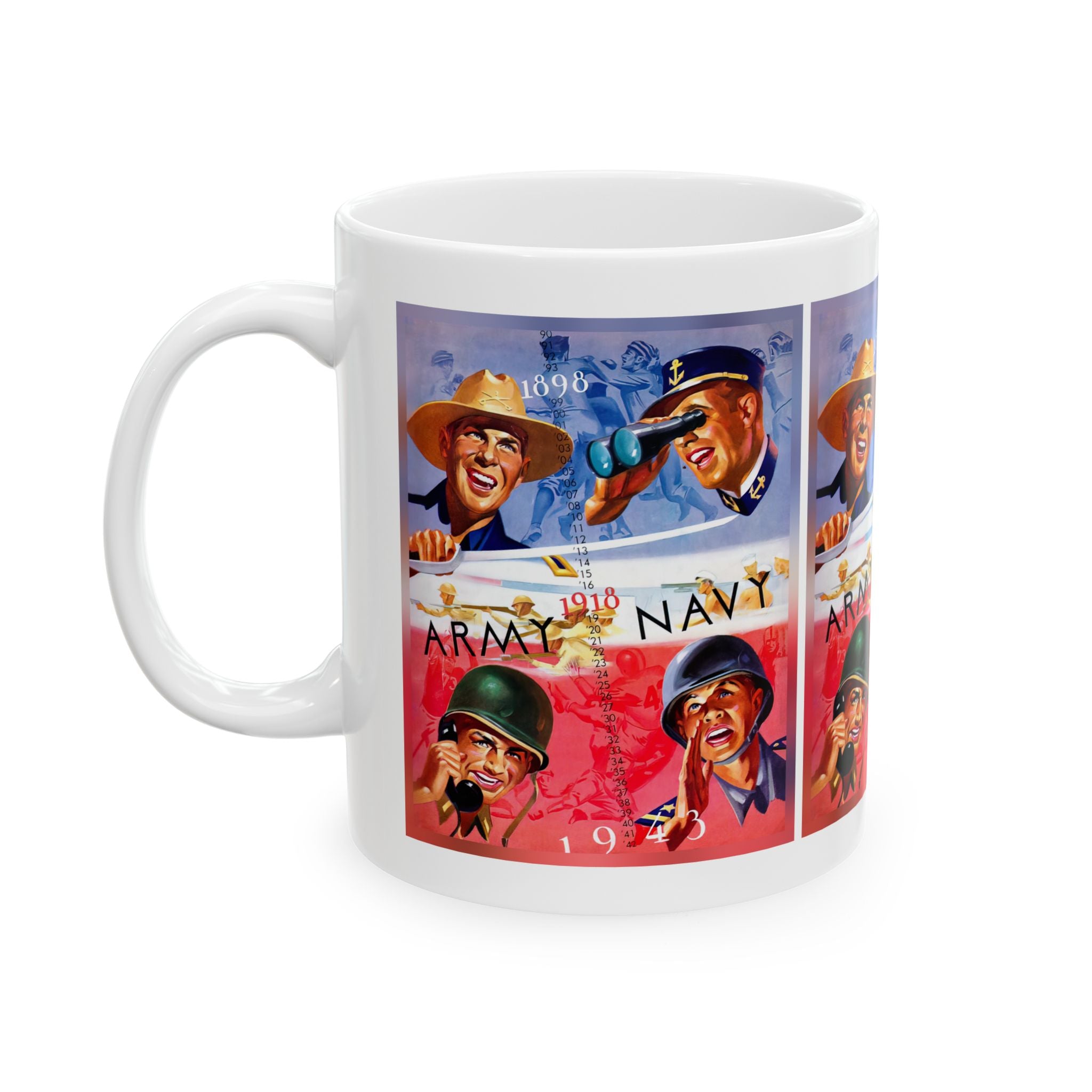 1943 Vintage Army - Navy Football Program Cover - Ceramic Mug, 11oz