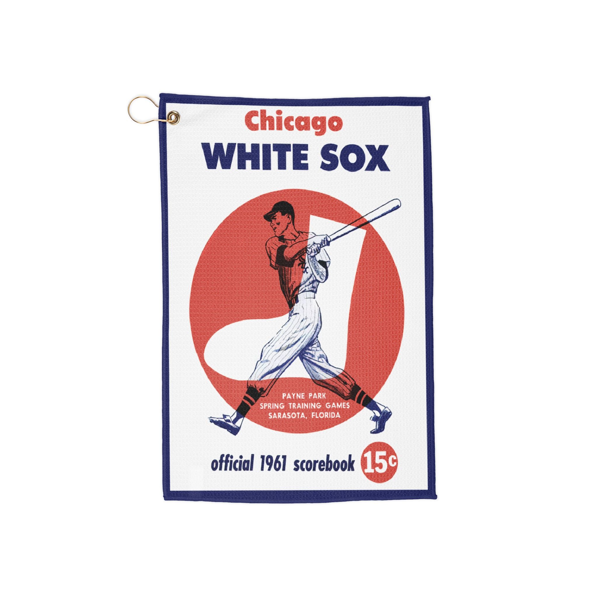 Golf Towels, 1961 Baseball Towel, Sports Towel, Golf Accessories, Golf Gift, White Sox Fan, Vintage Sports Towel