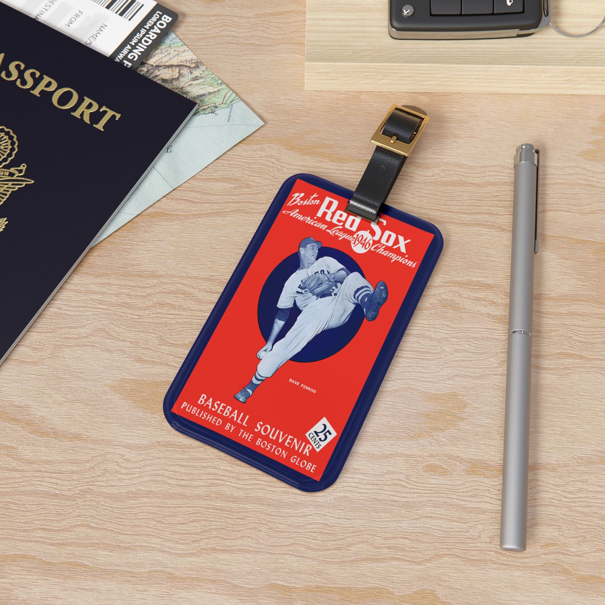 1946 Boston Red Sox Vintage Program Luggage Tag – Retro Baseball Souvenir