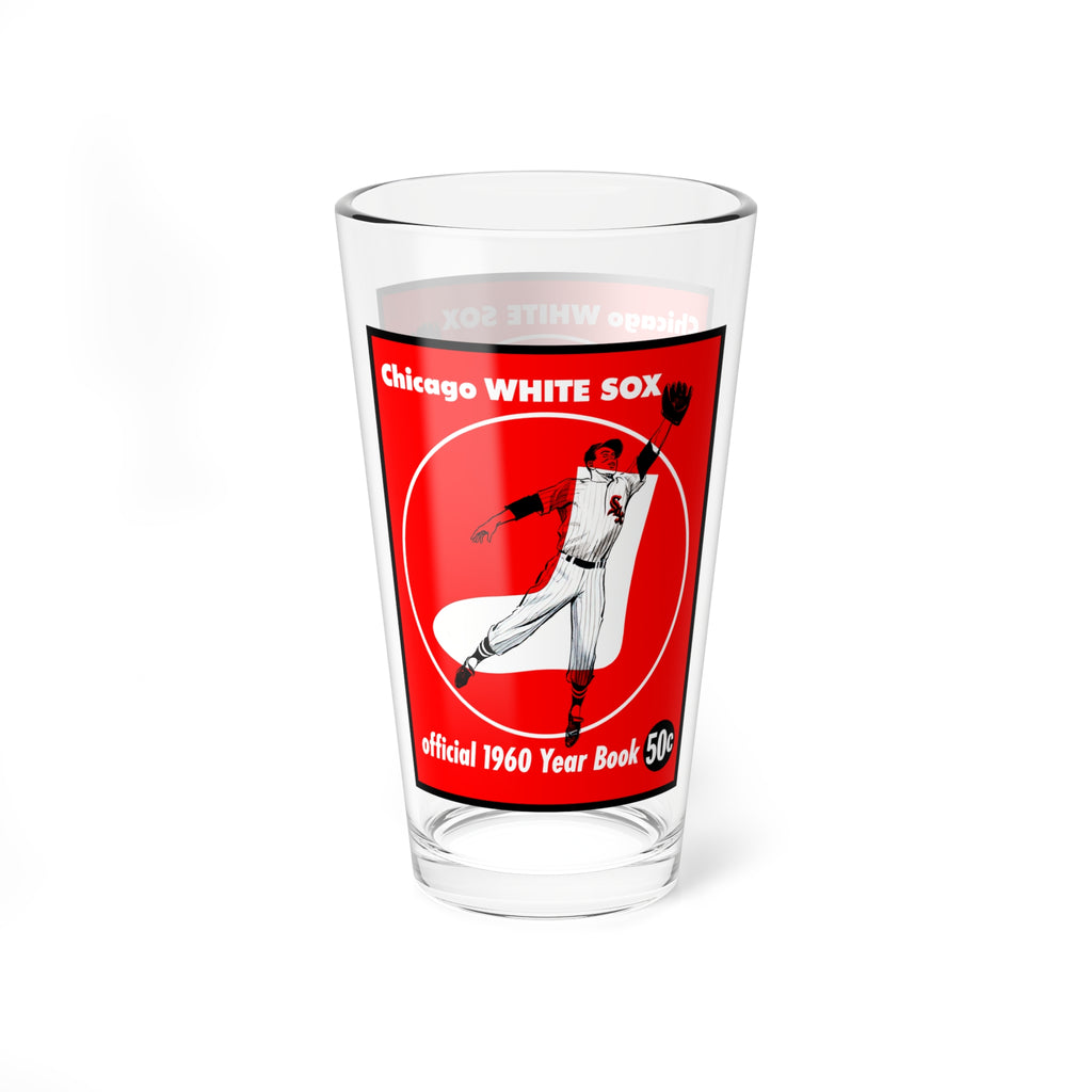 Chicago White Sox Retro Baseball Mixing Glass — 16 oz Vintage 1960 Yearbook Design