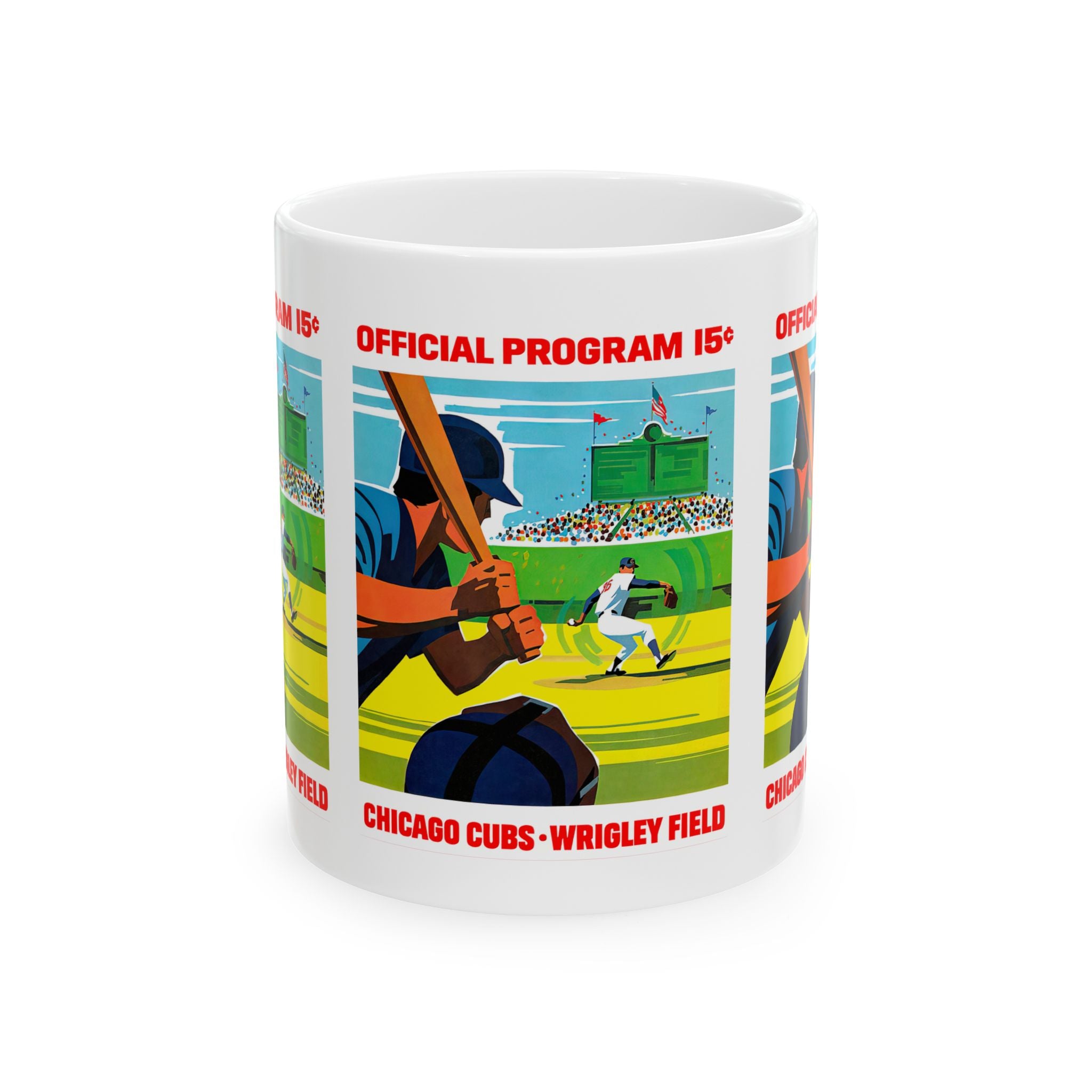 1971 Vintage Chicago Cubs Baseball Program Cover - Ceramic Mug, 11oz