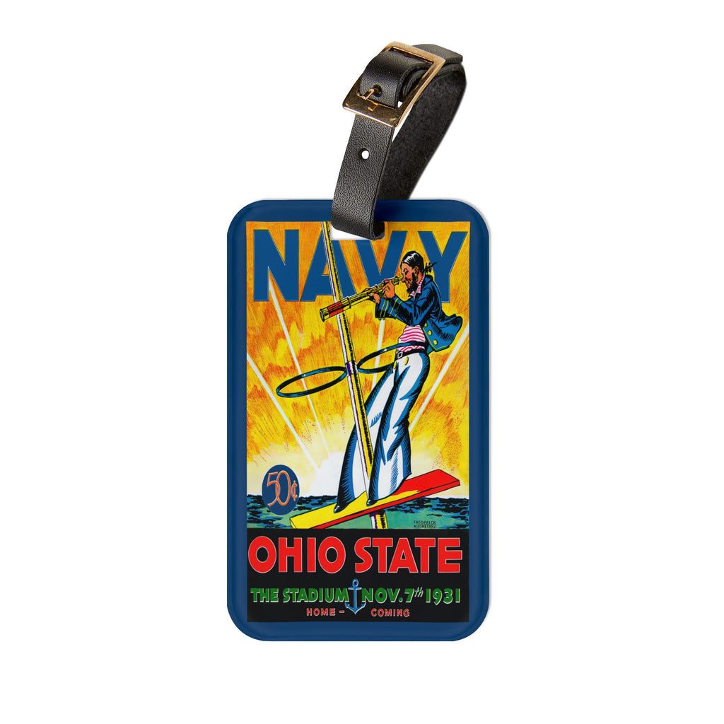 1931 Navy vs. Ohio State Vintage Football Program Luggage Tag