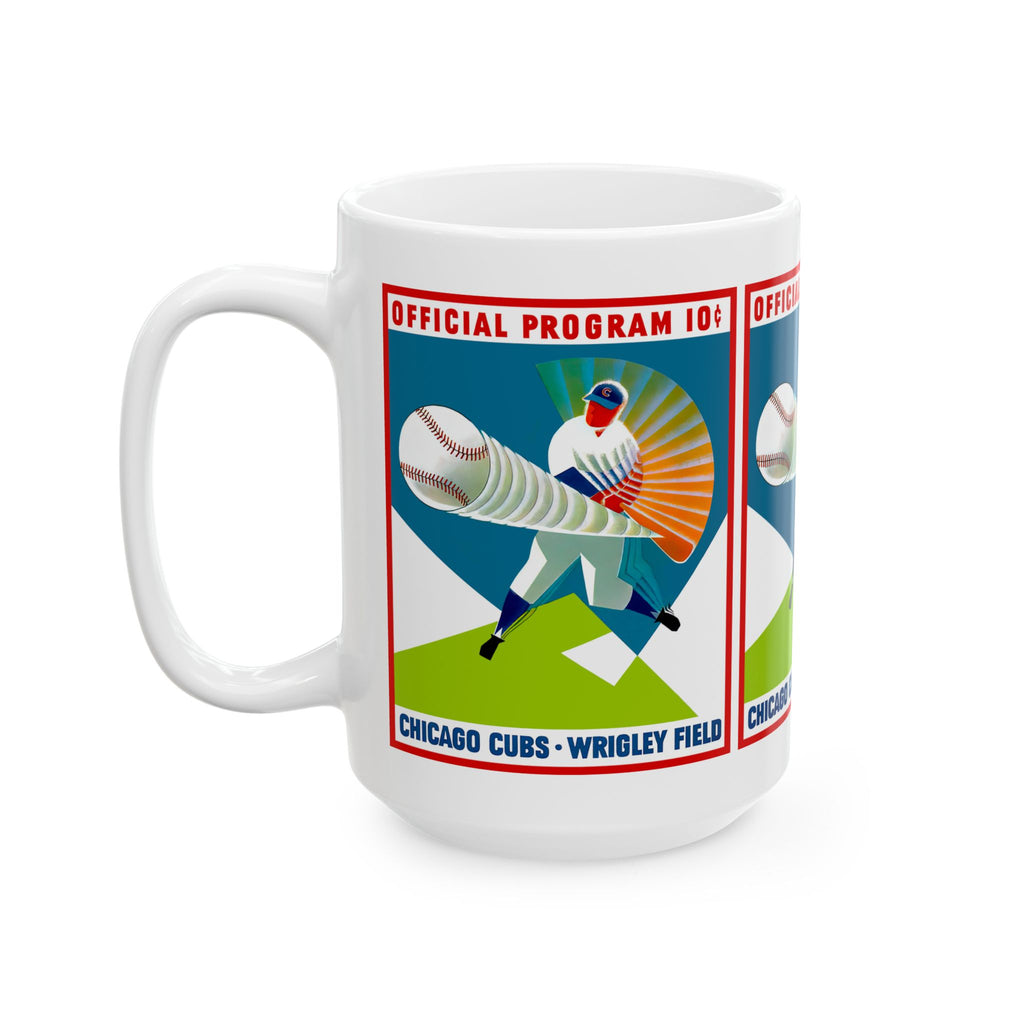 1960 Vintage Chicago Cubs Wrigley Field Baseball Program Ceramic Mug (11oz/15oz)