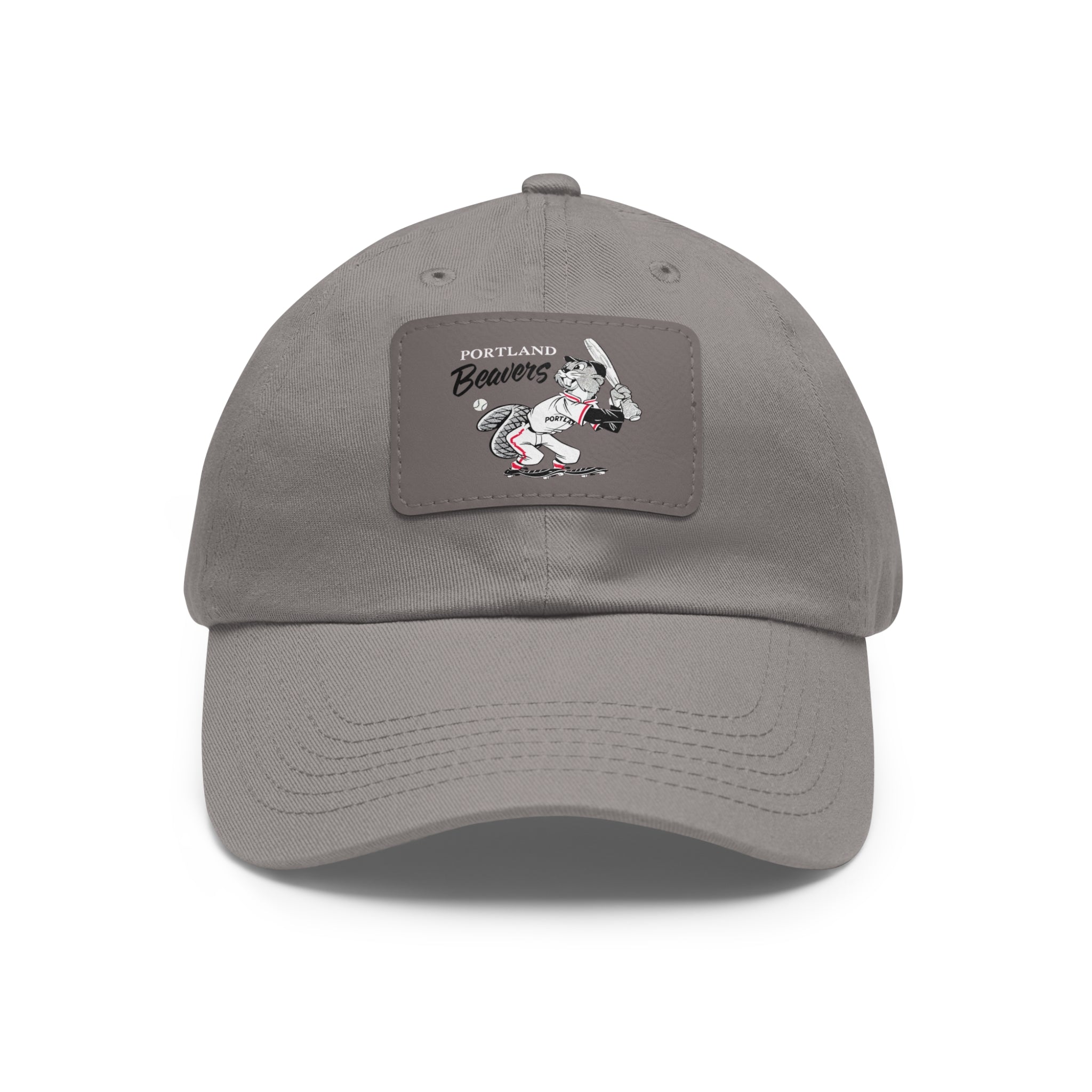 Baseball Classic Dad Hat with Leather Patch, Portland Beavers Cap, Vintage Baseball Hat, Retro Sports Cap, Baseball Fan Gift