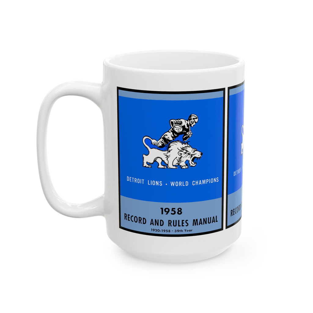 Ceramic Mug, 1958 Detroit Lions Football Champions, Gift for Sports Fan, Coffee Cup, Drinkware, Football Memorabilia, 11oz Mug, 15oz Mug