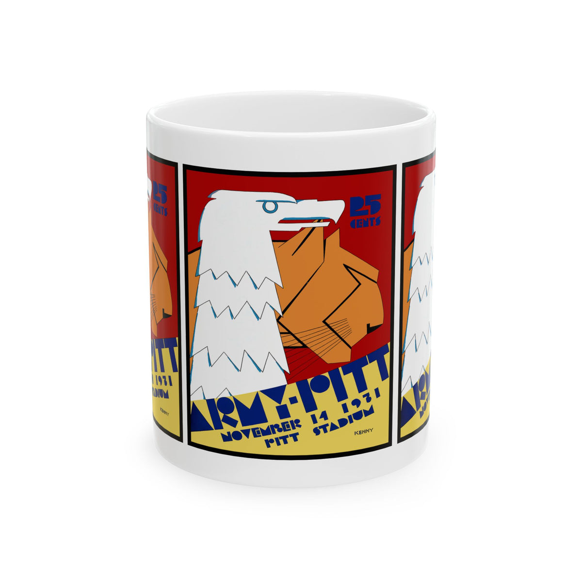 1931 Army - Pitt Football Program Cover Pitt Stadium Vintage Ceramic Mug — Retro College Football 11oz/15oz