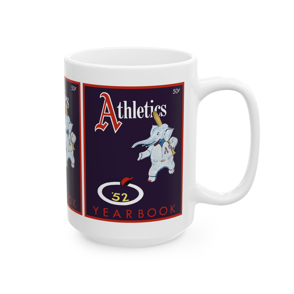 Vintage 1952 Baseball Philidelphia Athletics Yearbook Ceramic Mug, Sports Fan Gift, Baseball Collectible, Father's Day Present,  Memorabilia