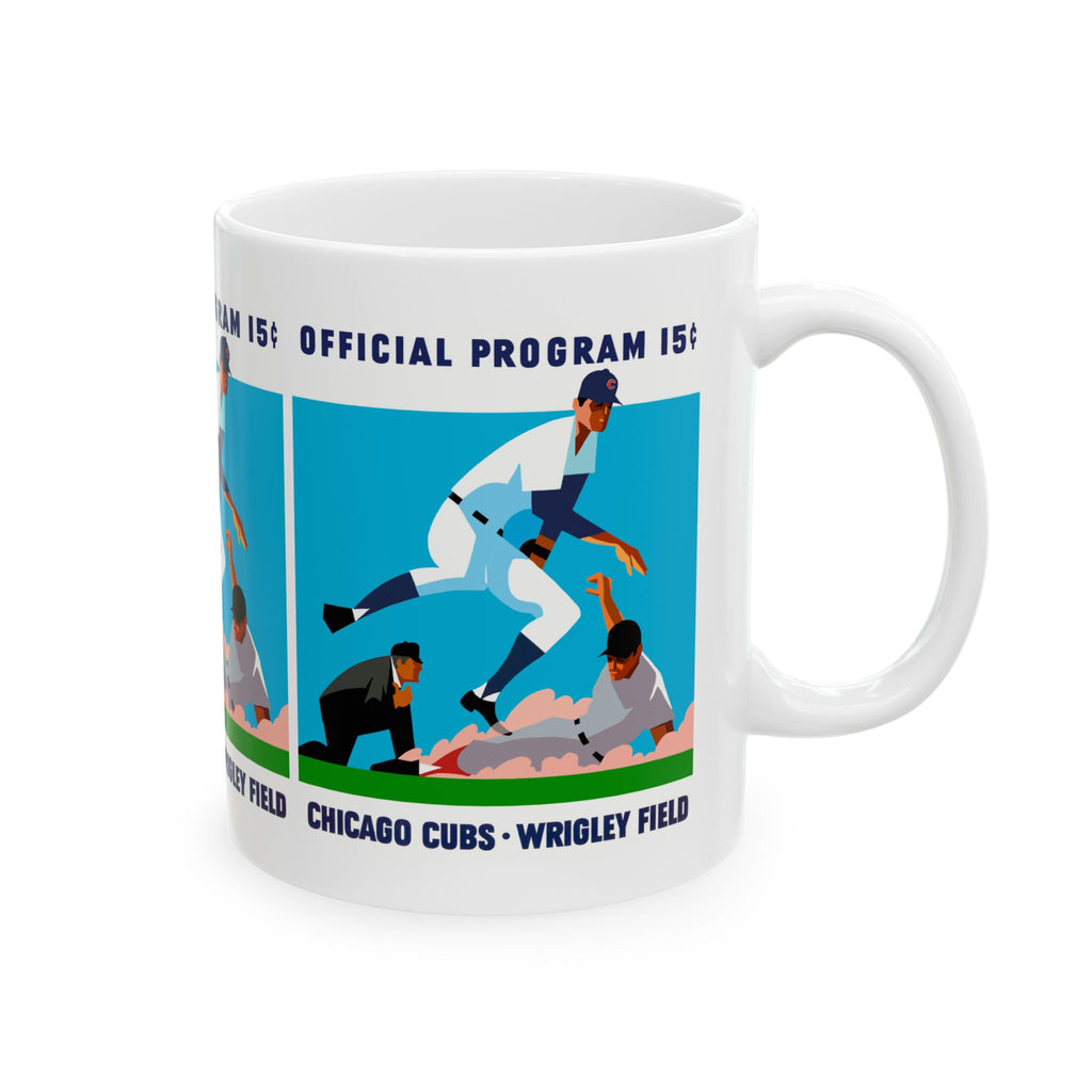 1970 Vintage Chicago Cubs Baseball Program Cover - Ceramic Mug, 11oz