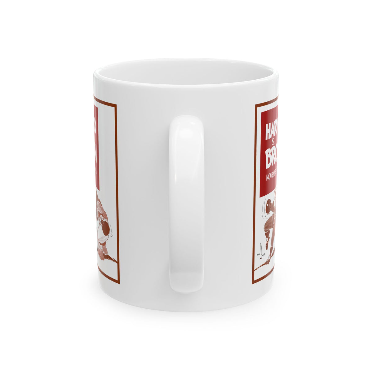 1945 Vintage Harvard vs Brown Football Ceramic Mug — 11oz & 15oz