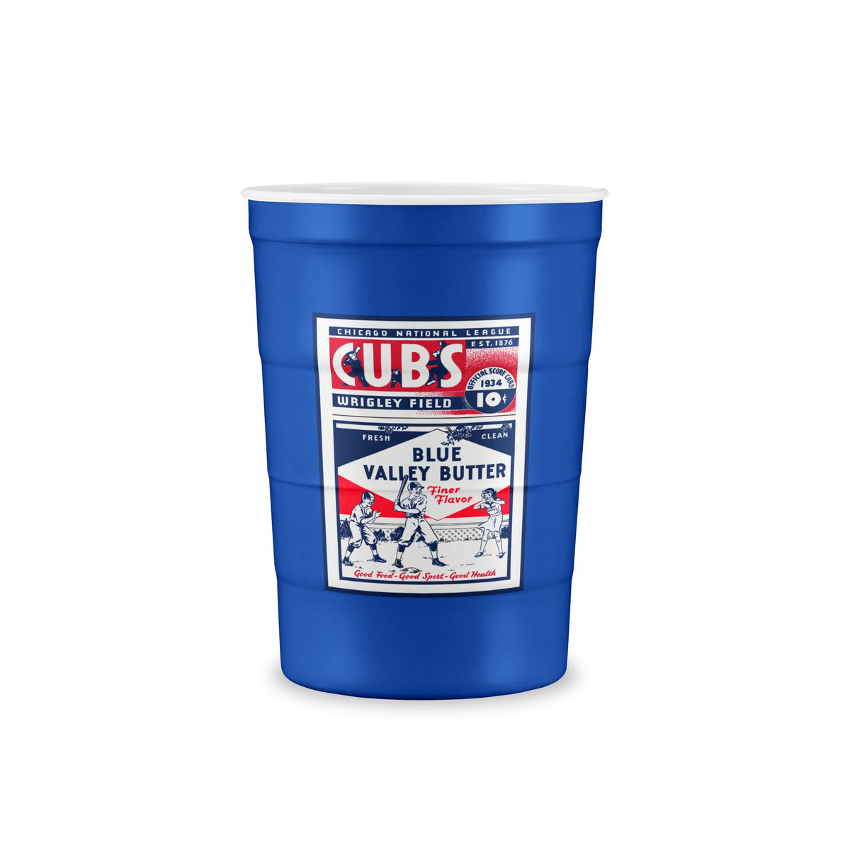 1934 Baseball Chicago Cubs Program Cover Recyclable Steel Cup — Stainless Reusable Party Cup