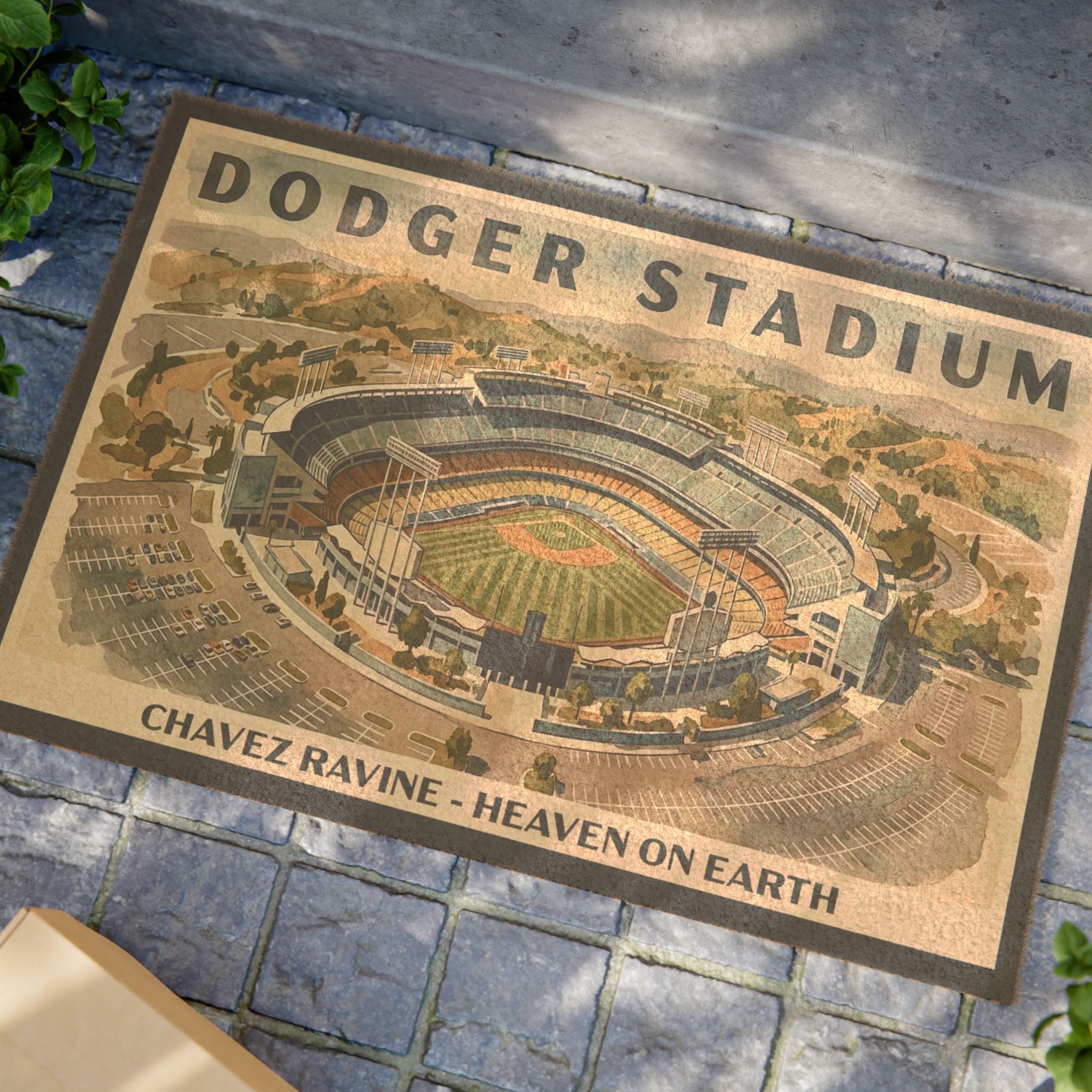 Chavez Ravine Dodger Stadium Doormat
