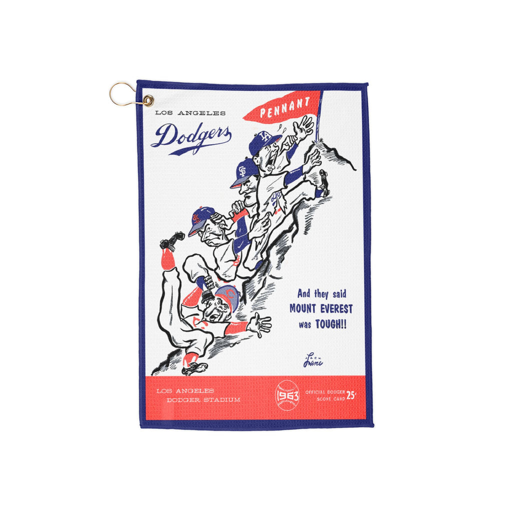 1963 Dodgers Vintage Poster Golf Towel — Club & Cart Towel with Grommet