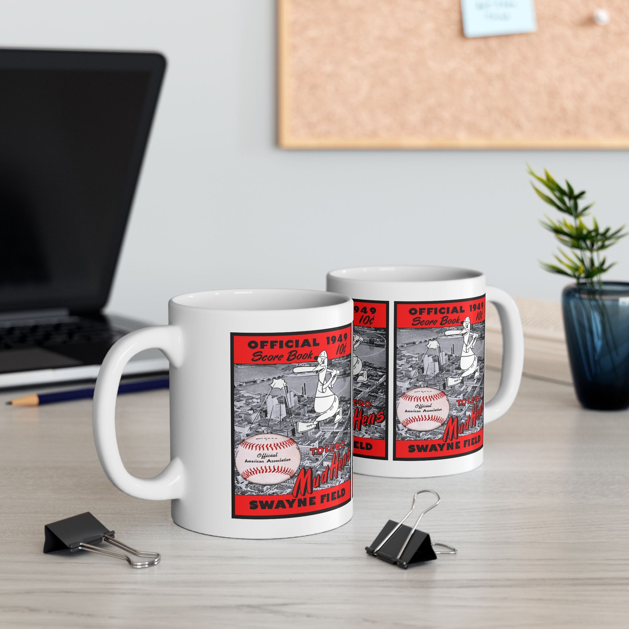 Toledo Mudhens 1949 Baseball Ceramic Mug (11oz, 15oz)