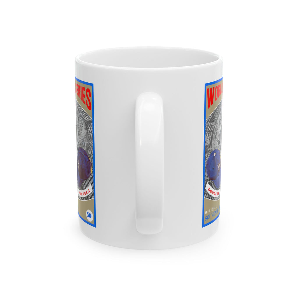 Baseball World Series Ceramic Mug, 1963 Dodgers vs Yankees, Sports Fan Gift, Coffee Cup, Tea Mug, Baseball Lover Gift, Baseball Fan Mug