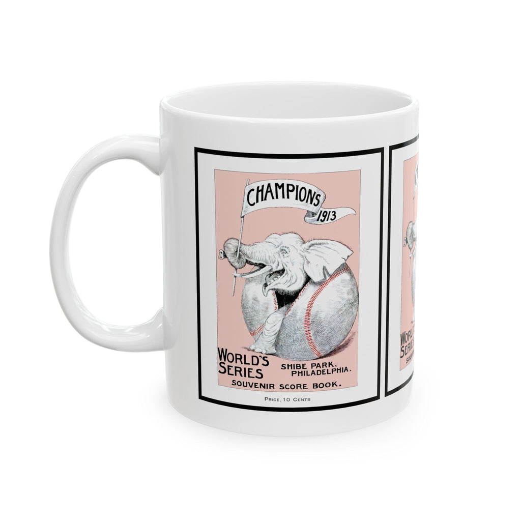 1913 Vintage New York Giants - Philadelphia Athletics World Series Program Cover- Ceramic Mug, 11oz