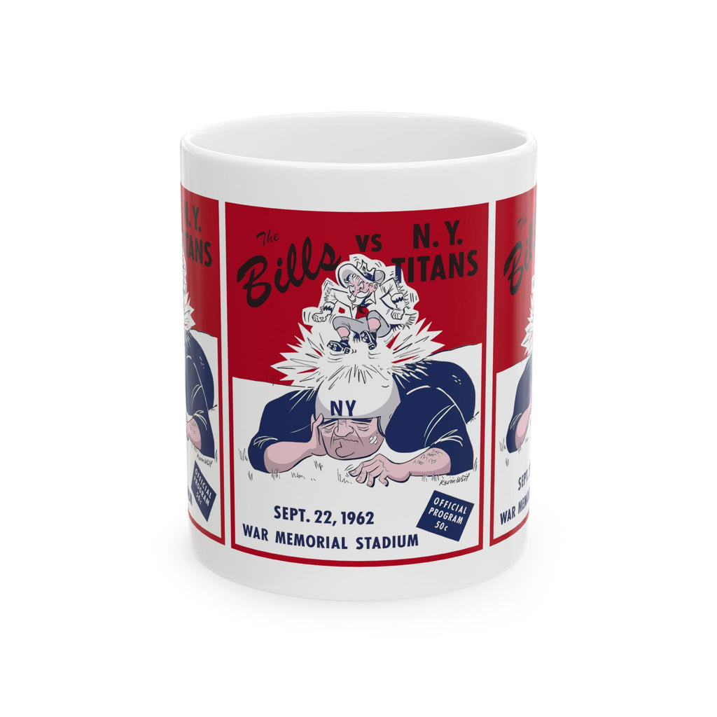 Football Buffalo Bills Mug, New York Titans Fan Gift, 1962 Sports Coffee Cup, Football Team Memorabilia, Sports Fan Merchandise