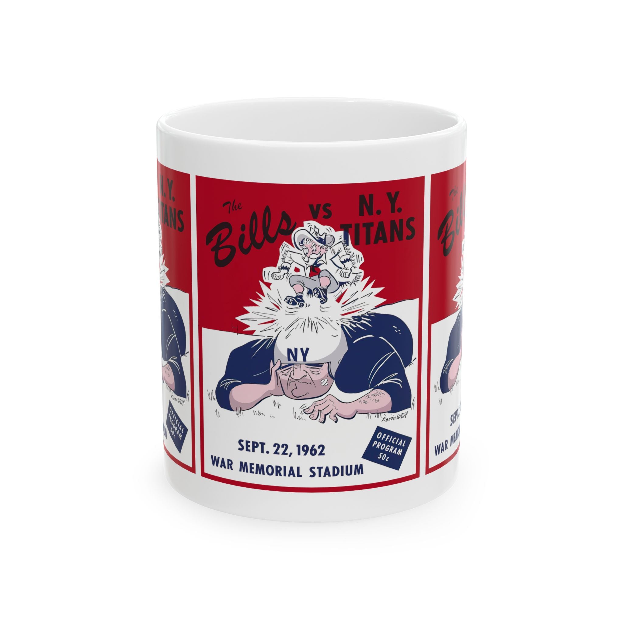 Football Buffalo Bills Mug, New York Titans Fan Gift, 1962 Sports Coffee Cup, Football Team Memorabilia, Sports Fan Merchandise