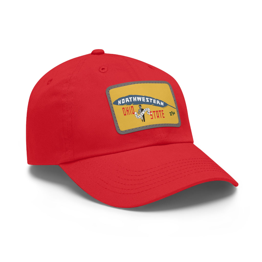 1937 Vintage Northeastern - Ohio State Football - Dad Hat with Leather Patch (Rectangle)