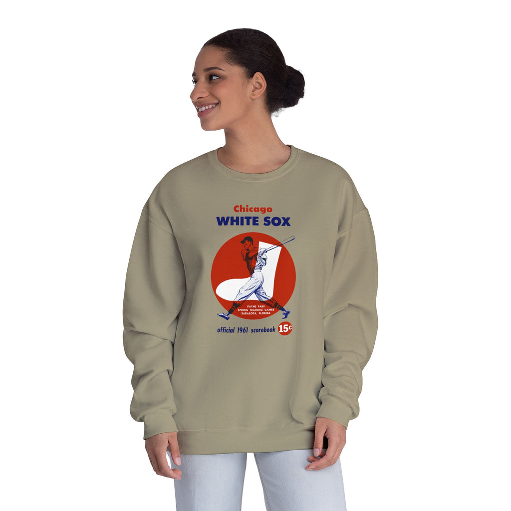 1961 Chicago White Sox Baseball Spring Training Program Cover - Unisex NuBlend® Crewneck Sweatshirt