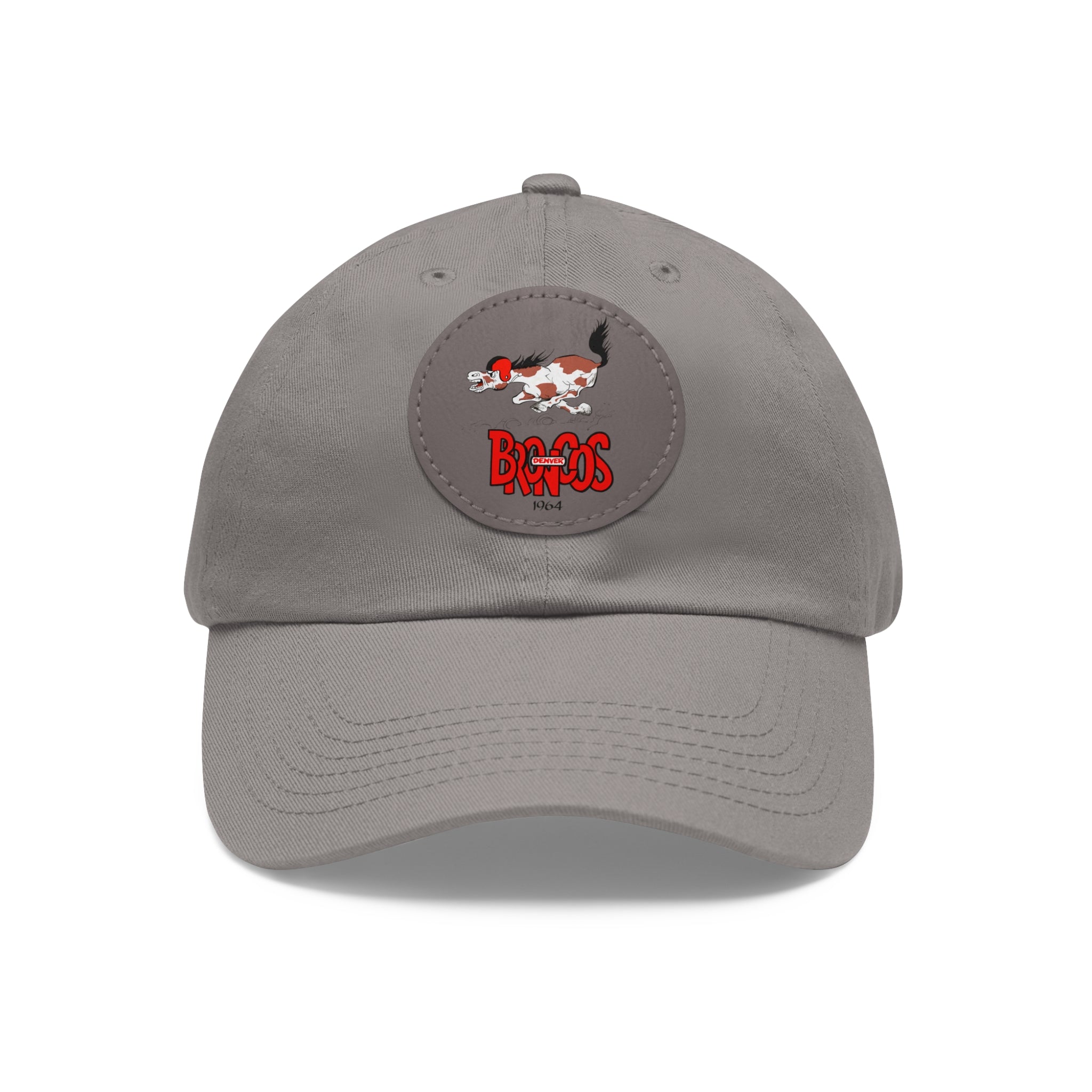 1964 Denver Broncos Football - Dad Hat with Leather Patch (Round)