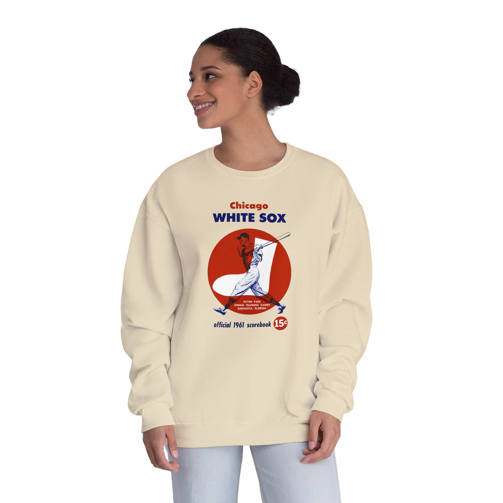 1961 Chicago White Sox Baseball Spring Training Program Cover - Unisex NuBlend® Crewneck Sweatshirt