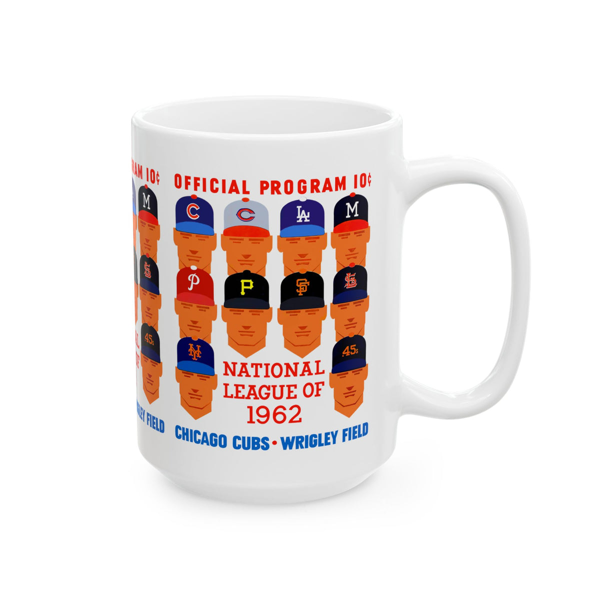 Ceramic Mug - 1962 Vintage Cubs Baseball Program - National League, Coffee Cup, Tea Mug, Sports Fan Gift, Baseball Memorabilia, Home Office
