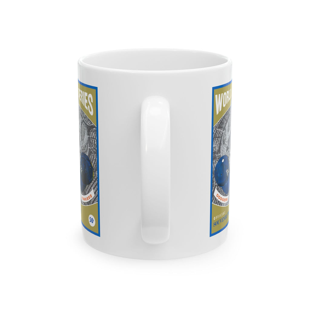 1962 Dodgers vs Yankees Baseball World Series Ceramic Mug — Phantom Program Cover (11oz, 15oz)