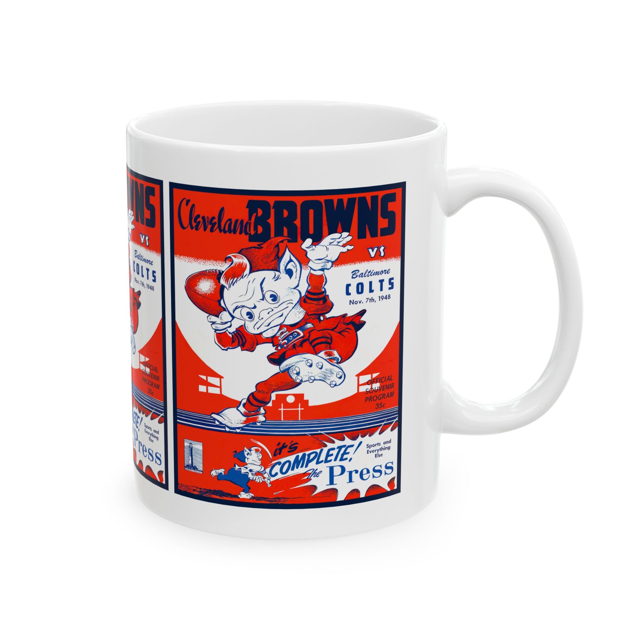 Ceramic Mug, 1948 Browns Football, Vintage Sports Lover Gift, Retro Football Fan Cup, Football Memorabilia, Sports Fan Drinkware, Coffee Mug