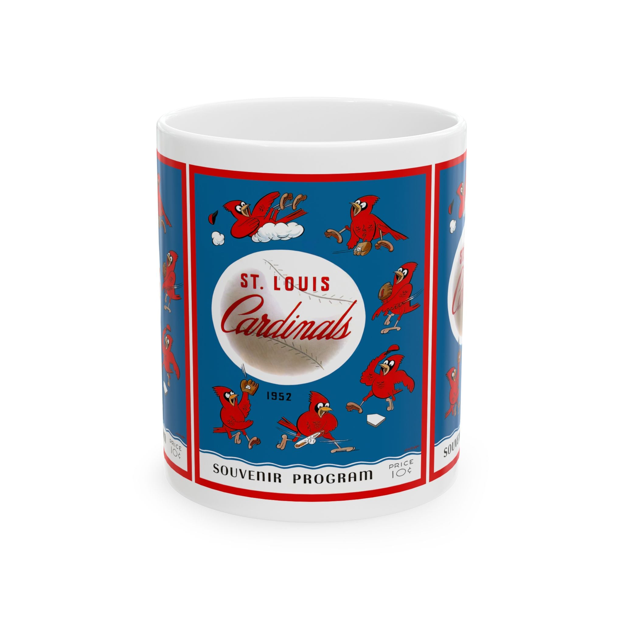 Baseball Mug, Sports Fan Coffee Cup, Cardinals Memorabilia Tea Mug, Gift for Baseball Enthusiast, Vintage Sports Decor, 11oz 15oz Ceramic