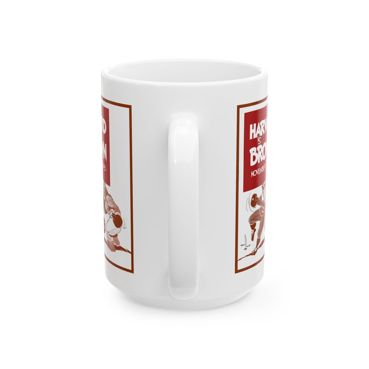 1945 Vintage Harvard vs Brown Football Ceramic Mug — 11oz & 15oz