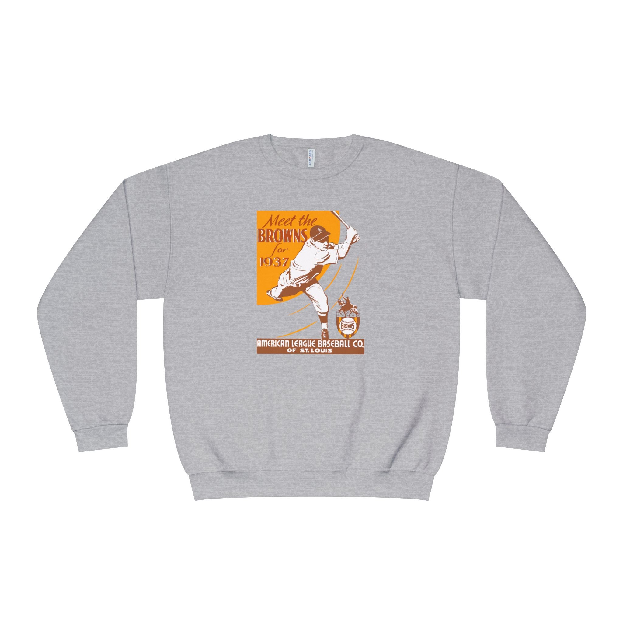 1937 Vintage St. Louis Browns Baseball Media Guide Cover - Unisex NuBlend® Crewneck Sweatshirt
