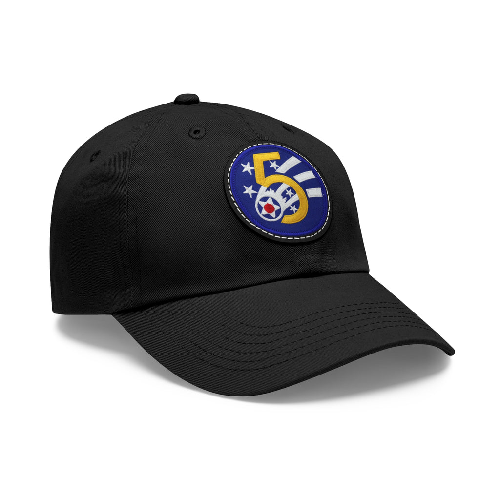 Army Fifty Air Force -  Patch - Dad Hat with Leather Patch (Round)
