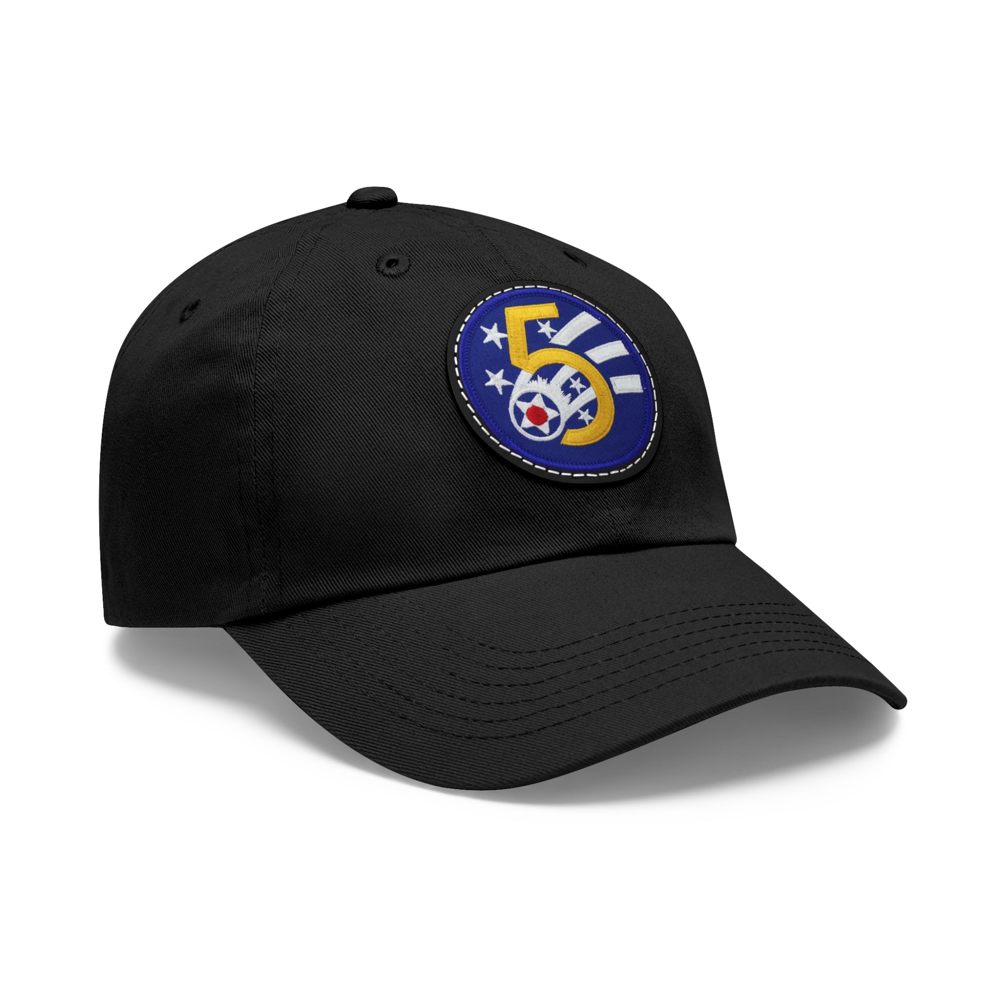 Army Fifty Air Force -  Patch - Dad Hat with Leather Patch (Round)