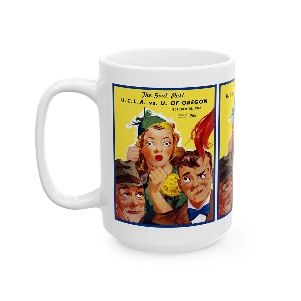 1945 Football Oregon vs UCLA Mug | Vintage College Football Ceramic Mug 11oz and 15oz