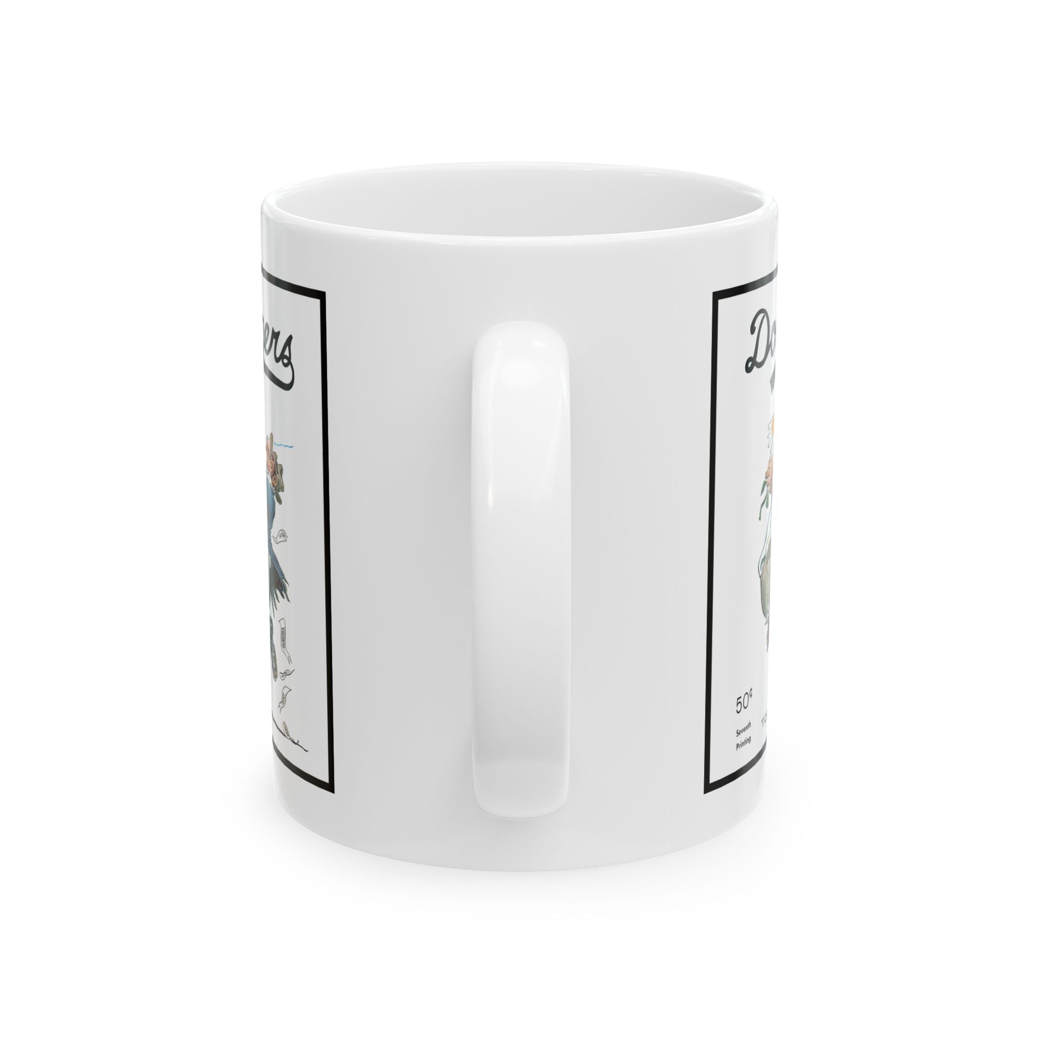 Vintage 1951 Baseball Brooklyn Dodgers Program Ceramic Mug, 11oz 15oz Cup Gift for Sports Fans, Retro Baseball Collector's Item, Coffee Mug