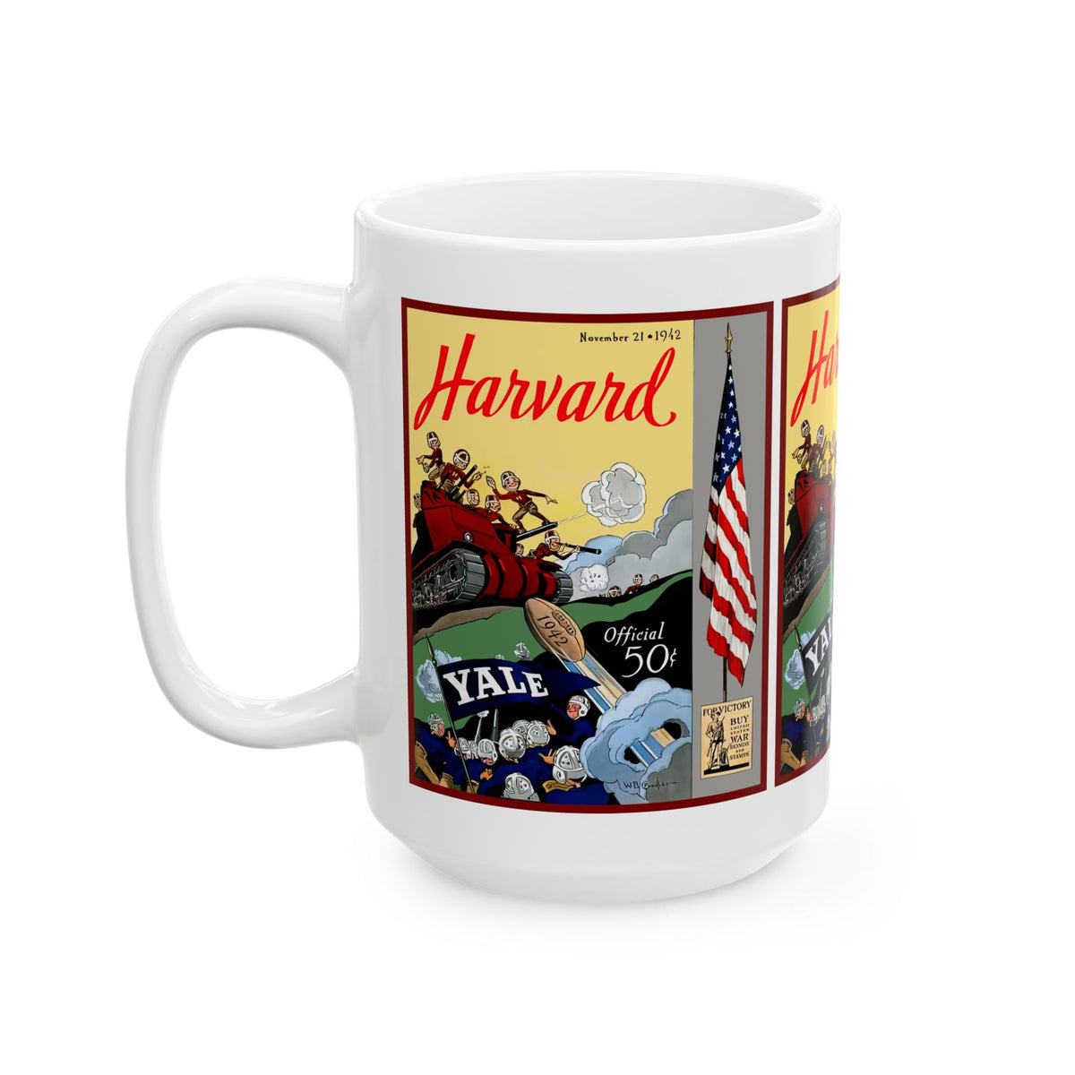 1942 Harvard Yale Vintage Football Program Ceramic Mug – Retro College Game Cover (11oz/15oz)